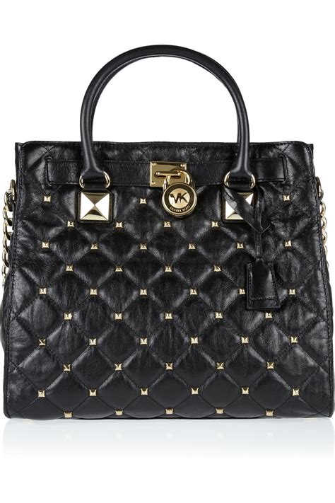 michael kors mini hamilton|Michael Kors Hamilton studded tote.